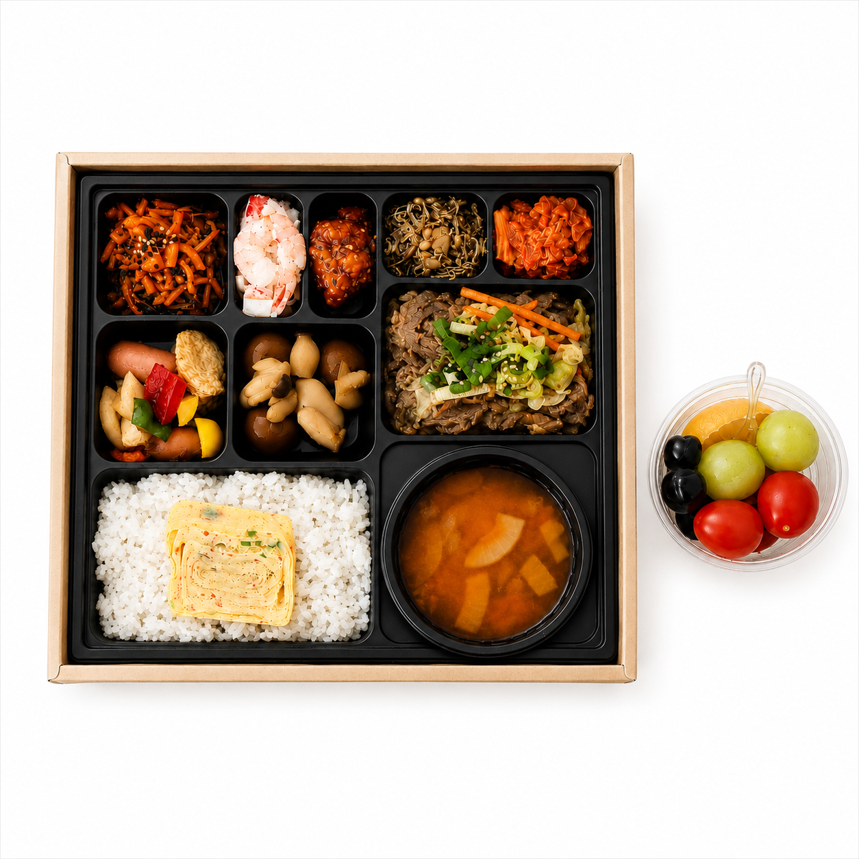 행복 한상 도시락 + 컵과일